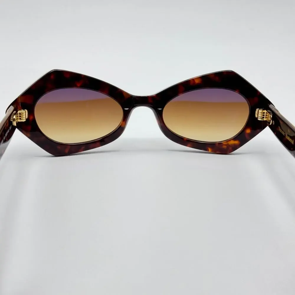 Vivienne Westwood Sunglasses VW5129 110 Havana Cat Eye Frame Brown Gradient Lens
